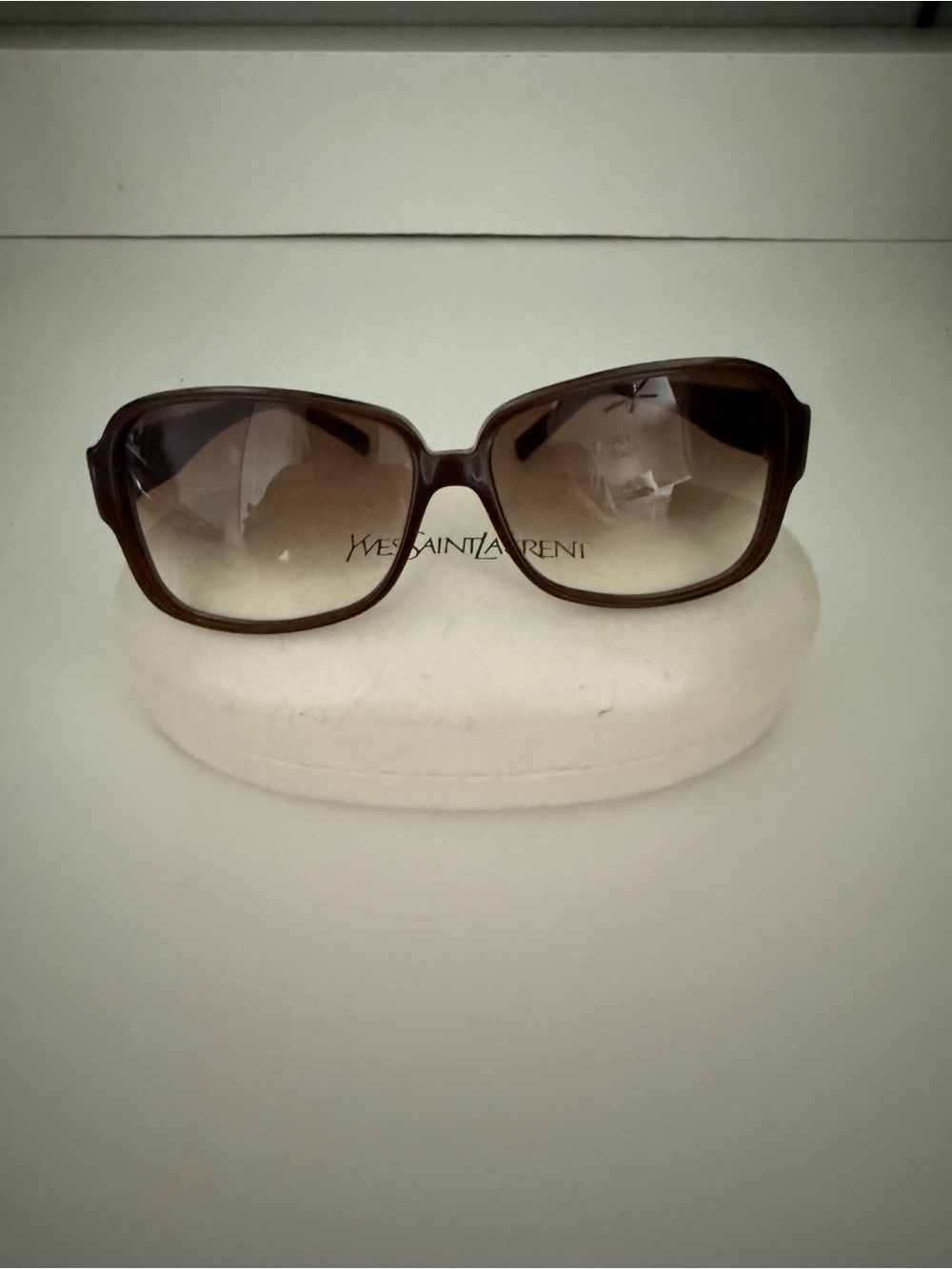 Yves Saint Laurent Brown Gradient Women's Sunglasses - Oversized Frame